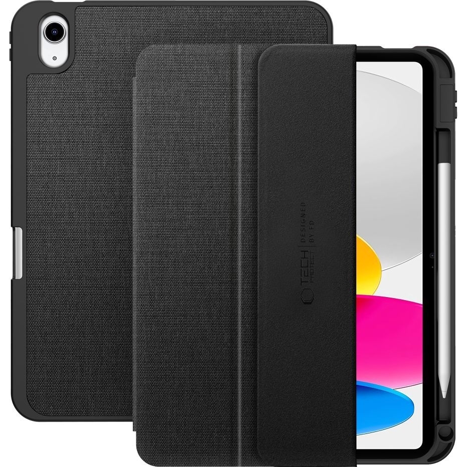 Etui z klapką Tech-Protect SC Pen Canvas do Apple iPad 11" (A16) 11 gen. 2025 / iPad 10.9" 10 gen. 2022, czarne